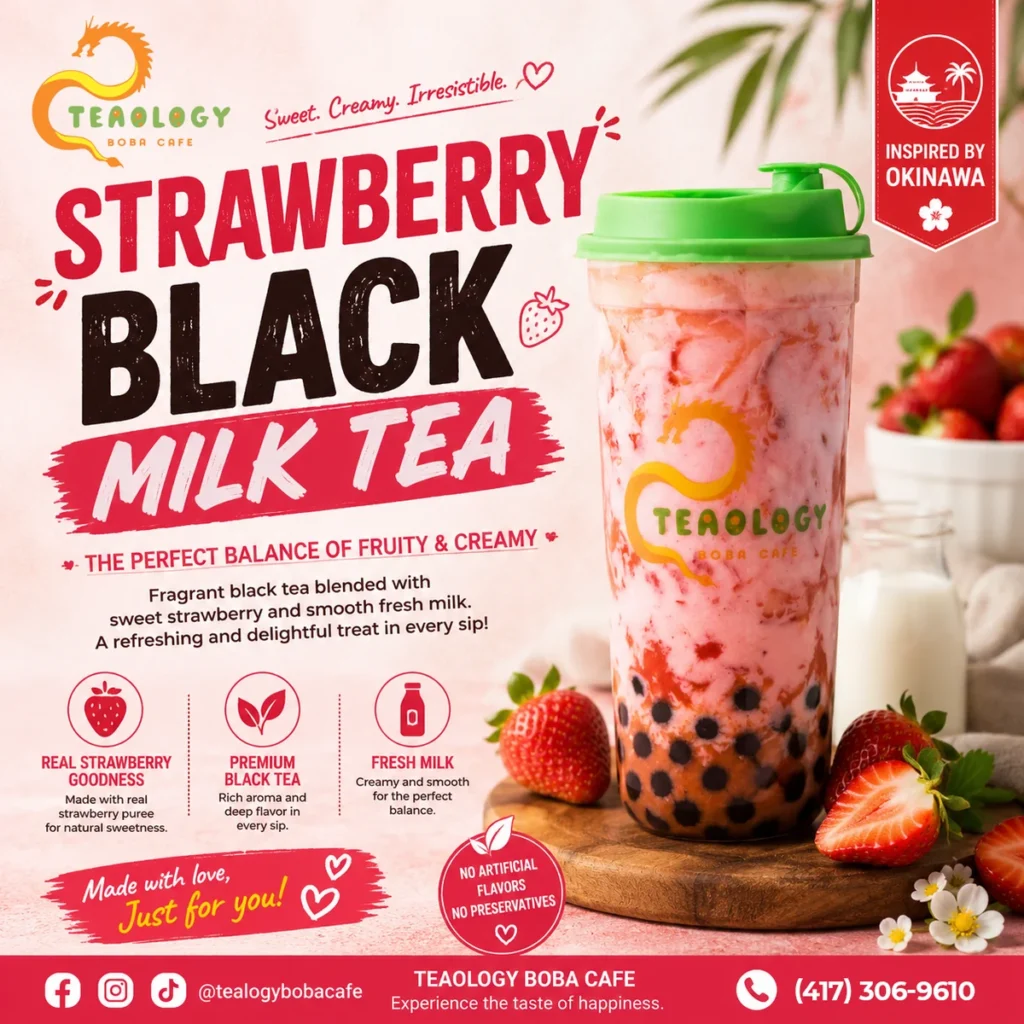 MT7 STRAWBERRY BLACK MILK TEA